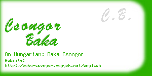 csongor baka business card